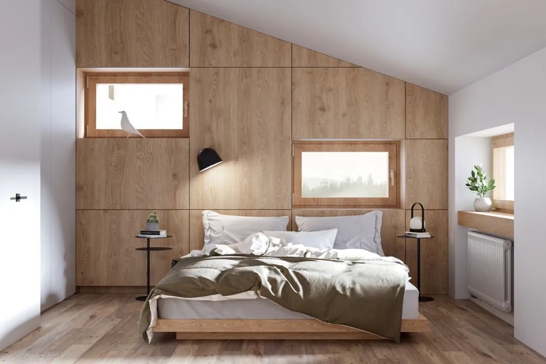 日系原木风风格家装设计室内装修效果图-卧室 日系原木风风格家装设计室内装修效果图-卧室